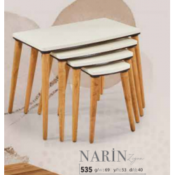 NARİN ZİGON SEHPA (KREM)
