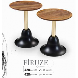 FİRUZE YAN SEHPA 2'Lİ 56CM/51CM