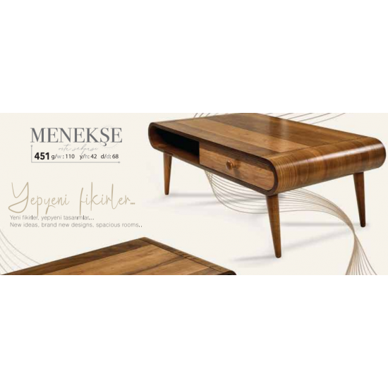 MENEKŞE ORTA SEHPA CEVİZ