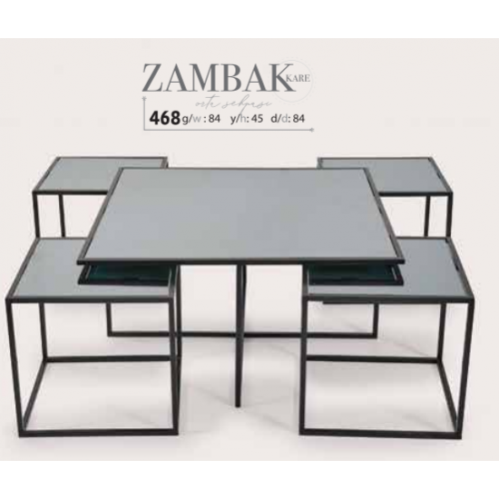 ZAMBAK ORTA SEHPA SİYAH (KARE )